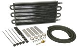 Derale 7000 Series Tube and Fin Transmission Coolers 13103 Fluid Cooler, Transmission, Fin, Aluminum, Copper, Black, 7 1/2 in. x 17 in. x 3/4 in., Each thumbnail 2