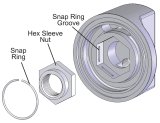 Derale Engine Oil Filter Relocation Kits 15780 Kit, Single Filter, 3/4-16 in. Threads, Various Threads, Low Profile, Kit thumbnail 2