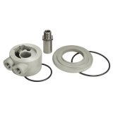 Derale Temperature Controlled Sandwich Adapter Kits 25731 Oil Filter Adapter, Style, 13/16-16 in. Nipple Thread Size, Aluminum, Natural, Kit thumbnail 1