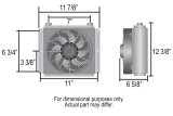 Derale Hi-Flow Racing Remote Fluid Coolers 65860 Cooler, Racing, Single Low Profile Fan, 18 Rows, 625 cfm, Aluminum, Universal, Each thumbnail 2