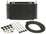 Derale 8000 Series Fin and Plate Transmission Coolers 13502 Fluid Cooler, Transmission, Plate-Type, Aluminum, Black, 7 1/2 in. x 11 in. x 3/4 in., Each thumbnail 2