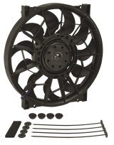 12 Inch 2,000 CFM Derale High-Output Single RAD Fan 16925 Electric Fan, Single, in. Diameter, Pusher, cfm, Black, Plastic, Each thumbnail 1