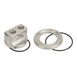 Derale Oil Filter Adapters 15705 Adapter, Spin-on Bypass, Aluminum, Polished, 13/16-16 in. Thread, 1/2 in. NPT Inlet/Outlet, Each thumbnail 1