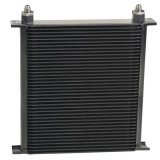 Derale Stacked Plate Fluid Coolers 54006 Cooler, Plate-Type, Aluminum, Black, 40-Row, -6 AN, 13.688 in. x 13 in. x 2 in., Each thumbnail 1