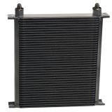 Derale Stacked Plate Fluid Coolers 54006 Cooler, Plate-Type, Aluminum, Black, 40-Row, -6 AN, 13.688 in. x 13 in. x 2 in., Each thumbnail 2