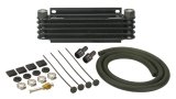 Derale 9000 Series Fin and Plate Transmission Coolers 13611 Fluid Cooler, Plate-Fin Type, Aluminum, 10.125 in. x 3.875 in. x 1.25 in., 1/2 NPT Inlet, Outlet, Kit thumbnail 2