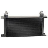 Derale Stacked Plate Fluid Coolers 51908 Cooler, Plate-Type, Aluminum, Black, 19-Row, -8 AN, 7.438 in. x 13 in. x 2 in., Each thumbnail 1