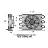 Derale Dyno-Cool Remote Fluid Coolers 12730 Cooler, Tube and Fin, Aluminum, Copper, Black, 7.625 in. x 13.625 in. x 3.625 in., Each thumbnail 1