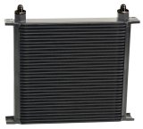 Derale Stacked Plate Fluid Coolers 53406 Cooler, Plate-Type, Aluminum, Black, 34-Row, -6 AN, 12.063 in. x 13 in. x 2 in., Each thumbnail 1