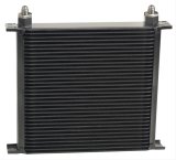 Derale Stacked Plate Fluid Coolers 53406 Cooler, Plate-Type, Aluminum, Black, 34-Row, -6 AN, 12.063 in. x 13 in. x 2 in., Each thumbnail 3