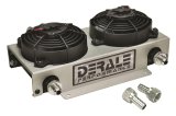 Derale Hyper-Cool Remote Fluid Coolers with Fan Kits 15840 Cooler, Remote, Plate, Aluminum, Black, -8 AN Male Inlet/Outlet, Dual Fan, 630 cfm, Kit thumbnail 2