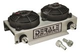 Derale Hyper-Cool Remote Fluid Coolers with Fan Kits 15840 Cooler, Remote, Plate, Aluminum, Black, -8 AN Male Inlet/Outlet, Dual Fan, 630 cfm, Kit thumbnail 3