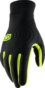 100 Percent Brisker Xtreme Gloves 10030-00001 Riding Gloves, Xtreme, Black/Hi-Vis Yellow, Small, Pair thumbnail 1