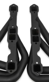 Hooker RacingHeart Street Stock Headers 2550HKR Headers, Stock, Long Tube, Steel, Black, GM Car, with Chevrolet, Small Block, Angle/Straight, Pair thumbnail 1