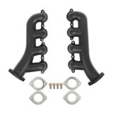 Hooker Blackheart Exhaust Manifolds BHS593 Manifolds, Blackheart, Cast Iron, Black Ceramic Coated, Chevrolet, GMC, Small Block LS, Pair thumbnail 2