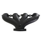 Hooker Blackheart Exhaust Manifolds 8504-3HKR Manifolds, Cast Iron, Black Ceramic Coated, Chevy, LS Series Engines, Pair thumbnail 3