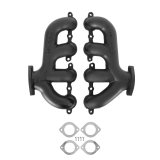 Hooker Blackheart LS Swap Headers 8505-3HKR Exhaust Manifold, Swap, Cast Iron, Black Ceramic Coated, Rear Dump, Universal, Pair thumbnail 1