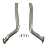 Hooker Blackheart Intermediate Pipes BH14350 Pipes, Exhaust, 2.50 in. O.D., 409 Stainless Steel, with Oxygen (O2) Sensor Bungs, Chevy, GMC, V8, Pair thumbnail 4