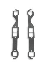 Hooker Exhaust Manifolds 8525HKR Manifolds, Rectangular Port, 2.5 in. Diameter Collector, Cast Iron Construction, Natural Finish, fits SBC with Straight Plugs, Pair thumbnail 2