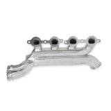 Hooker Blackheart LS Turbo Exhaust Manifolds 8510-1HKR Manifolds, Turbo, Ductile Iron, Silver Ceramic, 3.0 in. Outlet/2.25 in. Crossover Connection, Chevrolet LS, Gen III/Gen IV, Pair thumbnail 6