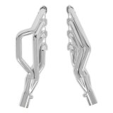 Hooker Blackheart Gen III Hemi Swap Headers BH2585 Headers, Blackheart, Mid-Length, Engine Swap, Steel, Silver Ceramic Coated, Dodge, Plymouth, Pair thumbnail 8