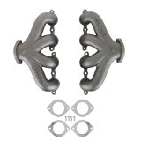 Hooker Blackheart Exhaust Manifolds 8504HKR Manifolds, Cast Iron, Natural, Chevy, LS Series Engines, Pair thumbnail 6