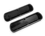 Holley Sniper Fabricated Aluminum Valve Covers 890013B Covers, EFI, Fabricated, Aluminum, 3.25 in. Tall, Black Gloss, No Breather Hole, Hardware, Ford, 260-351ci, Windsor, Pair thumbnail 6