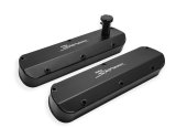 Holley Sniper Fabricated Aluminum Valve Covers 890013B Covers, EFI, Fabricated, Aluminum, 3.25 in. Tall, Black Gloss, No Breather Hole, Hardware, Ford, 260-351ci, Windsor, Pair thumbnail 7