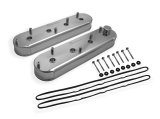 Holley Sniper Fabricated Aluminum Valve Covers 890014 Covers, EFI, Fabricated, Aluminum, 2.25 in. Tall, Center Bolt Mount, Silver Gloss, No Breather Hole, Hardware, Chevy, LS, 4.8-7.0L, Pair thumbnail 4