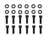 Holley Sniper Fabricated Aluminum Valve Covers 890005B Covers, EFI, Fabricated, Aluminum, Short, Baffled, Black, 1.25 in. Breather Holes, Hardware, Chrysler, Dodge, Plymouth, 383-440ci, Pair thumbnail 2