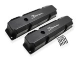 Holley Sniper Fabricated Aluminum Valve Covers 890005B Covers, EFI, Fabricated, Aluminum, Short, Baffled, Black, 1.25 in. Breather Holes, Hardware, Chrysler, Dodge, Plymouth, 383-440ci, Pair thumbnail 4