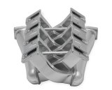 Holley Sniper Fabricated Dual Plenum Intake Manifolds 820241 Manifolds, EFI, Plenum, Cathedral Port, 102mm Throttle Body, 1,600-6,800 RPM, Aluminum, Black, Chevy, LS, 4.8-6.0L, Each thumbnail 3