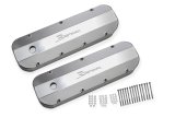 Holley Sniper Fabricated Aluminum Valve Covers 890002 Covers, EFI, Fabricated, Aluminum, 3.5 in. Tall, Baffled, Silver Gloss, 1.25 in. Breather Holes, Hardware, Chevy, 396-454ci, Pair thumbnail 6