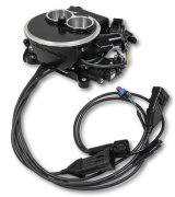 Holley Sniper EFI 2300 Two-Barrel Fuel Injection Systems 550-850 Systems, EFI, 2300, Throttle Body, Black, Flange, Injectors, Pressure Regulator, Harness, Tuner, Kit thumbnail 5