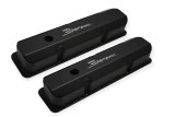 Holley Sniper Fabricated Aluminum Valve Covers 890001B Covers, EFI, Fabricated, Aluminum, 3.5 in. Tall, Baffled, Black Gloss, 1.25 in. Breather Holes, Hardware, Ford, FE, 332-428ci, Pair thumbnail 3