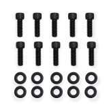 Holley Sniper Fabricated Aluminum Valve Covers 890001B Covers, EFI, Fabricated, Aluminum, 3.5 in. Tall, Baffled, Black Gloss, 1.25 in. Breather Holes, Hardware, Ford, FE, 332-428ci, Pair thumbnail 5
