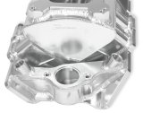 Holley Sniper Carbureted Fabricated Intake Manifolds 835061 Manifolds, Sniper, Carbureted, Dual, 4150 Flange, Rectangular Port, 1,800-7,000 RPM, Welded Aluminum, Silver, Chevy, 396-454ci, Each thumbnail 2