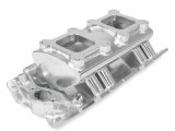 Holley Sniper Carbureted Fabricated Intake Manifolds 835061 Manifolds, Sniper, Carbureted, Dual, 4150 Flange, Rectangular Port, 1,800-7,000 RPM, Welded Aluminum, Silver, Chevy, 396-454ci, Each thumbnail 3