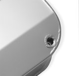 Holley Sniper Fabricated Aluminum Valve Covers 890007 Covers, EFI, Fabricated, Aluminum, 4.0 in. Tall, Baffled, Silver Gloss, 1.25 in. Breather Holes, Hardware, Ford, 429-460ci, Pair thumbnail 1