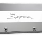 Holley Sniper Fabricated Aluminum Valve Covers 890007 Covers, EFI, Fabricated, Aluminum, 4.0 in. Tall, Baffled, Silver Gloss, 1.25 in. Breather Holes, Hardware, Ford, 429-460ci, Pair thumbnail 3