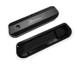 Holley Sniper Fabricated Aluminum Valve Covers 890012B Covers, EFI, Fabricated, Aluminum, Tall, Baffled, 1/4 in. Mount Rail, Black, 1.25 in. Breather Hole, Hdw, Ford, 260-351ci, Windsor, Pair thumbnail 3