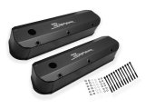 Holley Sniper Fabricated Aluminum Valve Covers 890012B Covers, EFI, Fabricated, Aluminum, Tall, Baffled, 1/4 in. Mount Rail, Black, 1.25 in. Breather Hole, Hdw, Ford, 260-351ci, Windsor, Pair thumbnail 6