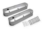 Holley Sniper Fabricated Aluminum Valve Covers 890012 Covers, EFI, Fabricated, Aluminum, Tall, Baffled, 1/4 in. Mount Rail, Silver, 1.25 in. Breather Hole, Hdw, Ford, 260-351ci, Windsor, Pair thumbnail 5