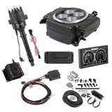 Holley Sniper 2 EFI 650 HP Inline Pump Fuel Injection Systems with Power Distribution Module 550-511-5PK-SBC System, 2, Self-Tuning, Throttle body, Black, 4150 Flange, hp Max, 800 CFM, Pump, PDM, 5.0 in. Display, Chevy, Kit thumbnail 1