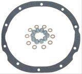 Currie Differential Cover Gaskets CE-9007 Gasket kit, Ford 9-inch, 3rd Member Gasket, 10 Nyloc Nuts, 10 Aluminum Crush Washers thumbnail 1