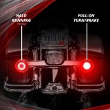 XK Glow Motorcycle LED Turn Signals XK1157F-RR-C Rear Signal Kit - Flat Style Clear Lenses thumbnail 2