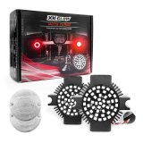 XK Glow Motorcycle LED Turn Signals XK1157F-RR-C Rear Signal Kit - Flat Style Clear Lenses thumbnail 3