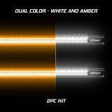 XK Glow Running Board Step Lights XK041021 2x60in White + Amber Jeep & Truck Light w/ Turn Signal thumbnail 1