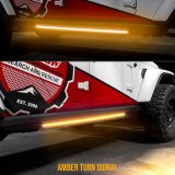 XK Glow Running Board Step Lights XK041021 2x60in White + Amber Jeep & Truck Light w/ Turn Signal thumbnail 2