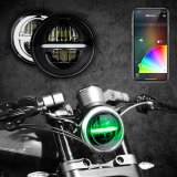 XK Glow XKchrome LED Motorcycle Headlight Kits XK-5IN-KIT-W Assembly, Headlight, Clear Lens, Chrome Housing, 5.750 in. Diameter, Controller, On/Off Switch, Kit thumbnail 2